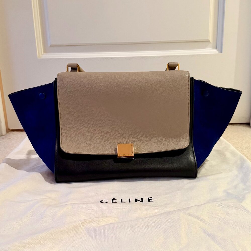 Authentic CELINE _  Calfskin and Suede (Tri-Color) Bag
